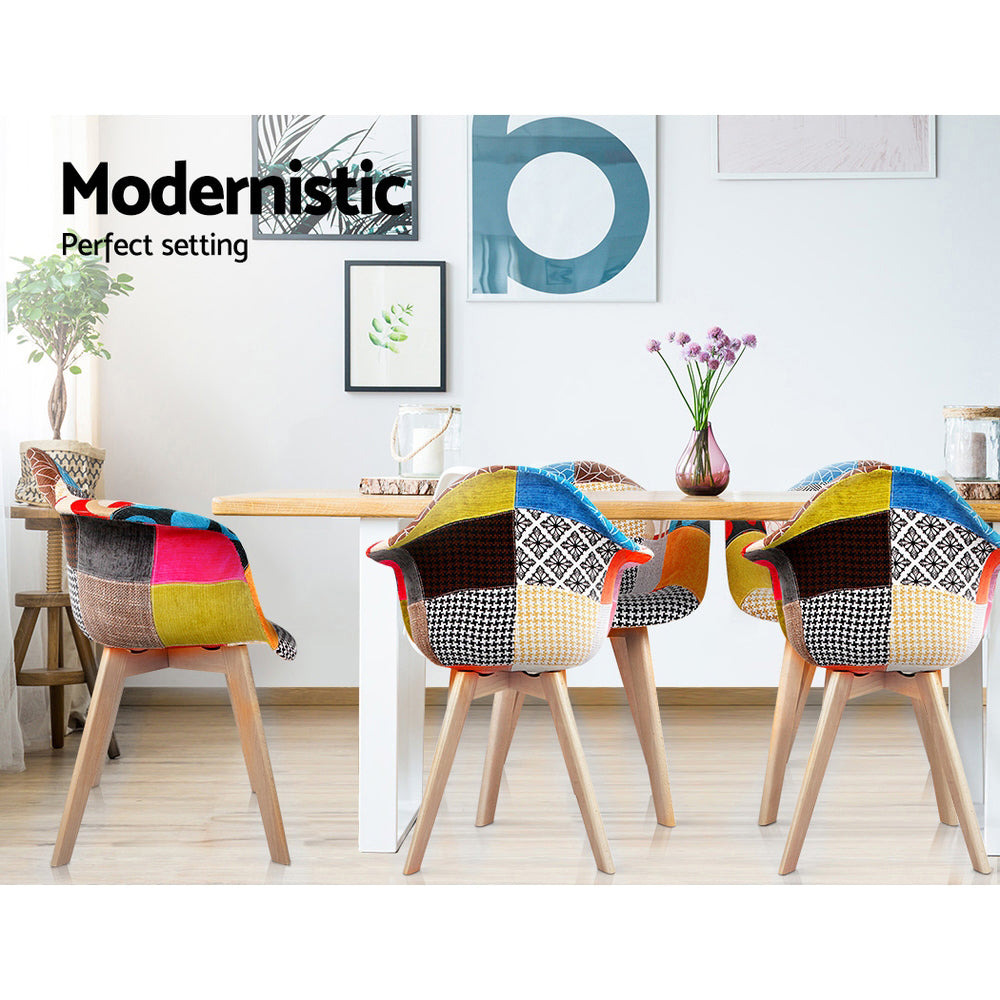 Elite Living Set of 2 Fabric Dining Chairs