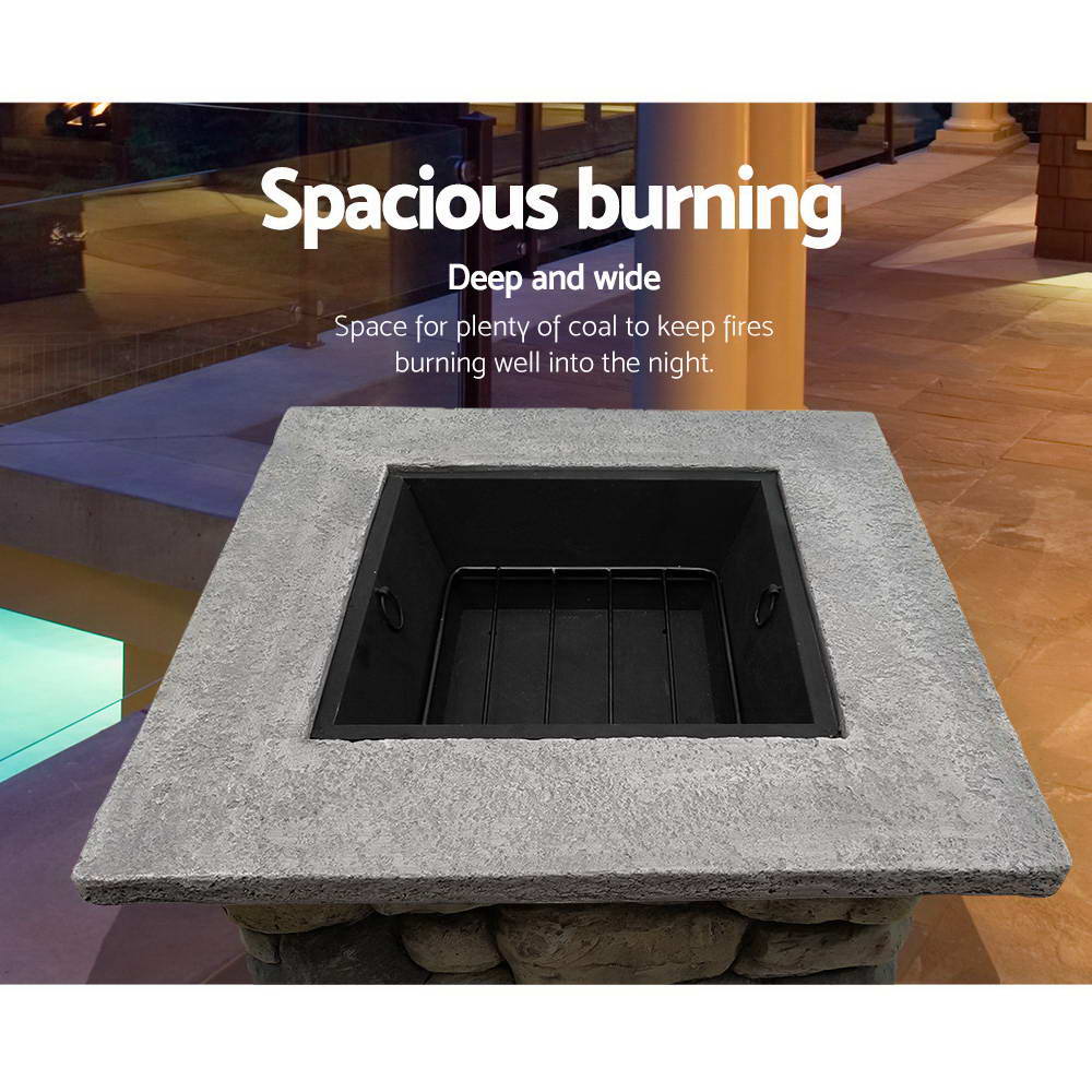 Brunswick Rustic Style Fire Pit Wood Heater