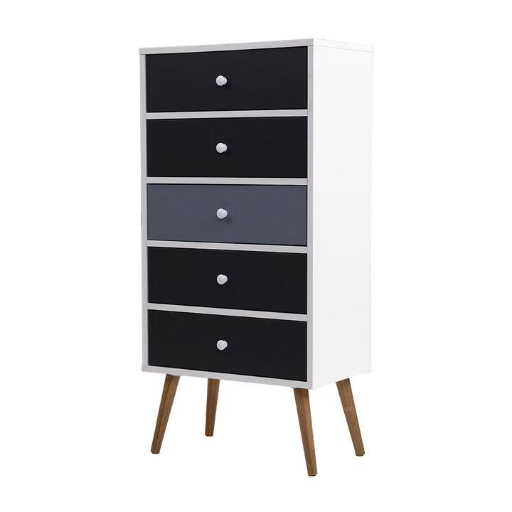 Artiss 5 Chest of Drawers - BONDS White