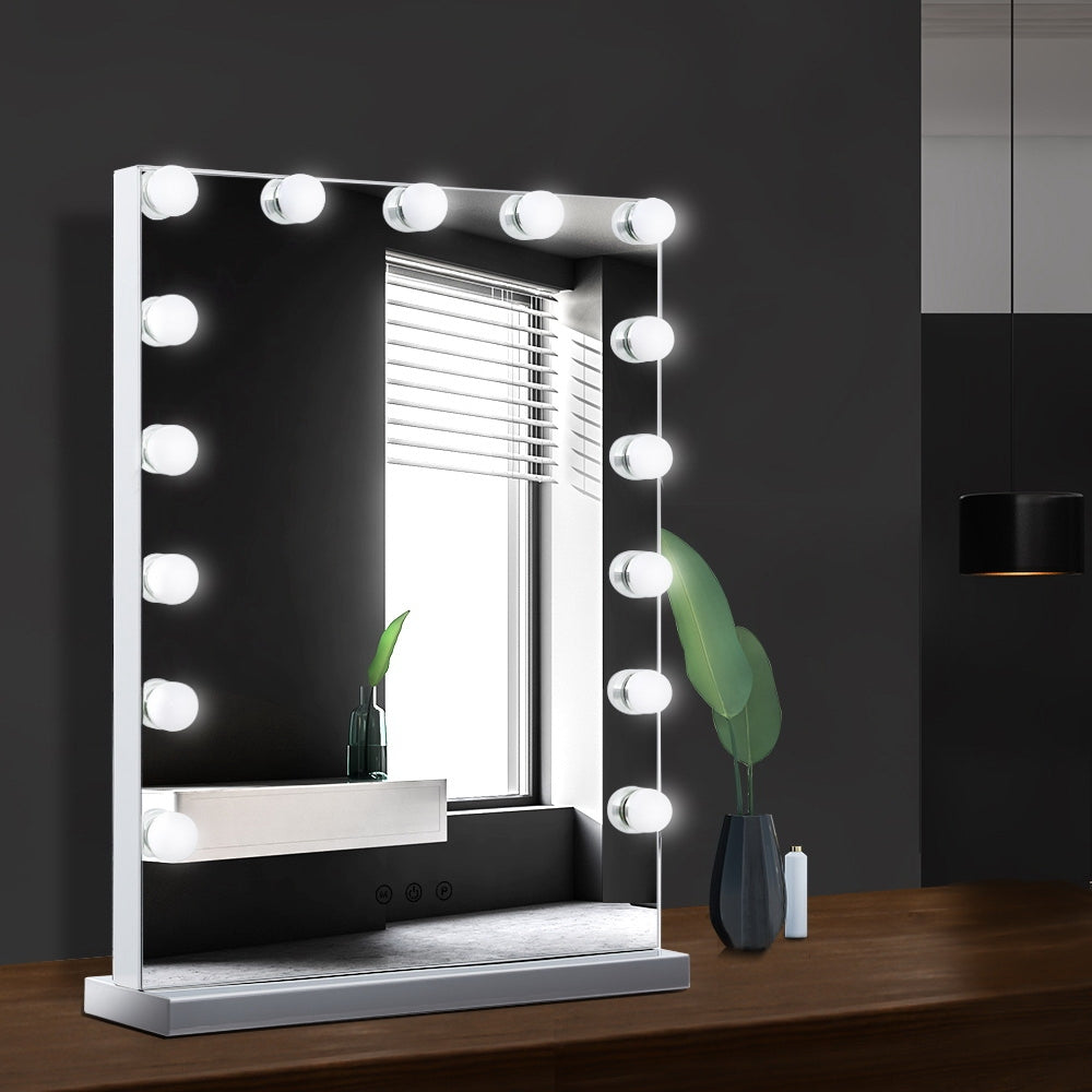 Embellir Makeup Mirror 43X61cm Hollywood with Light Vanity Dimmable Wall 15 LED