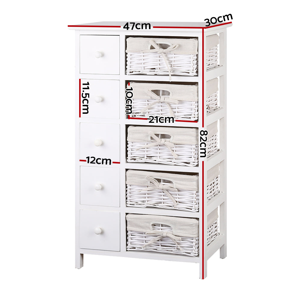 Artiss 5 Chest of Drawers with 5 Baskets - MAY