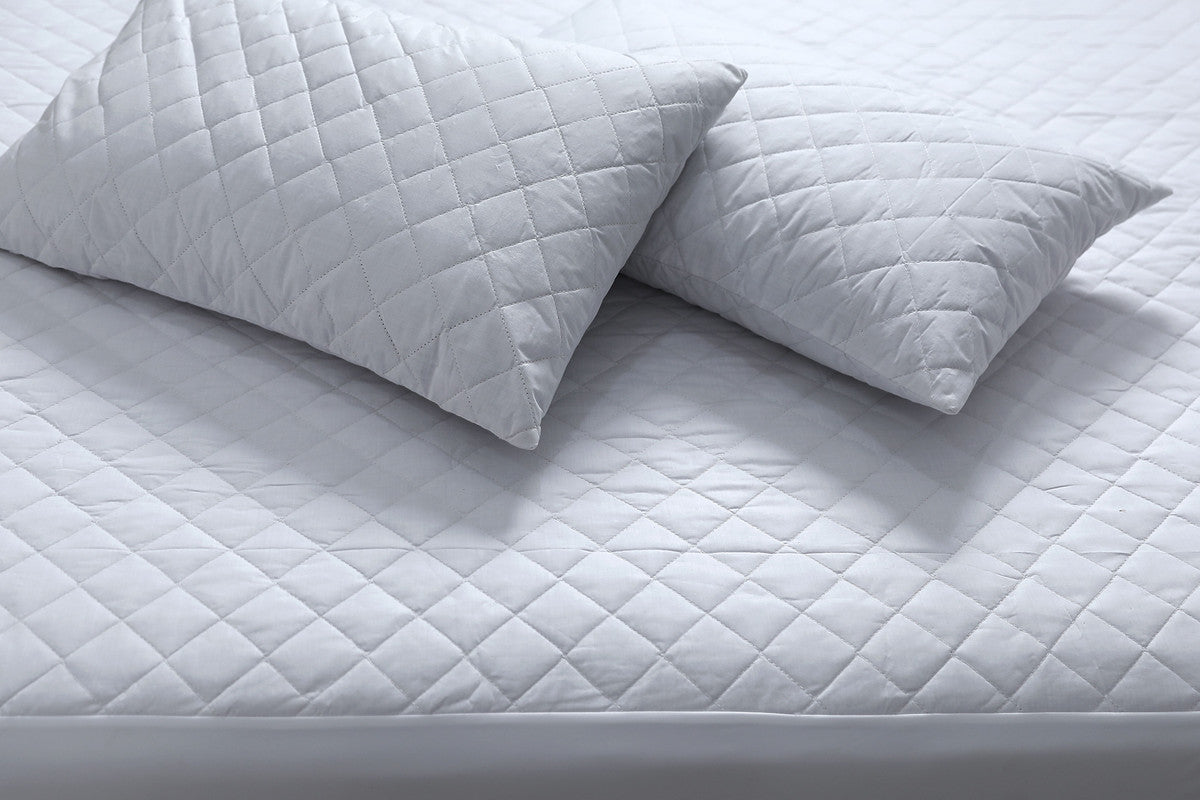 100% Cotton Quilted Fully Fitted 50cm Deep King Size Waterproof Mattress Protector