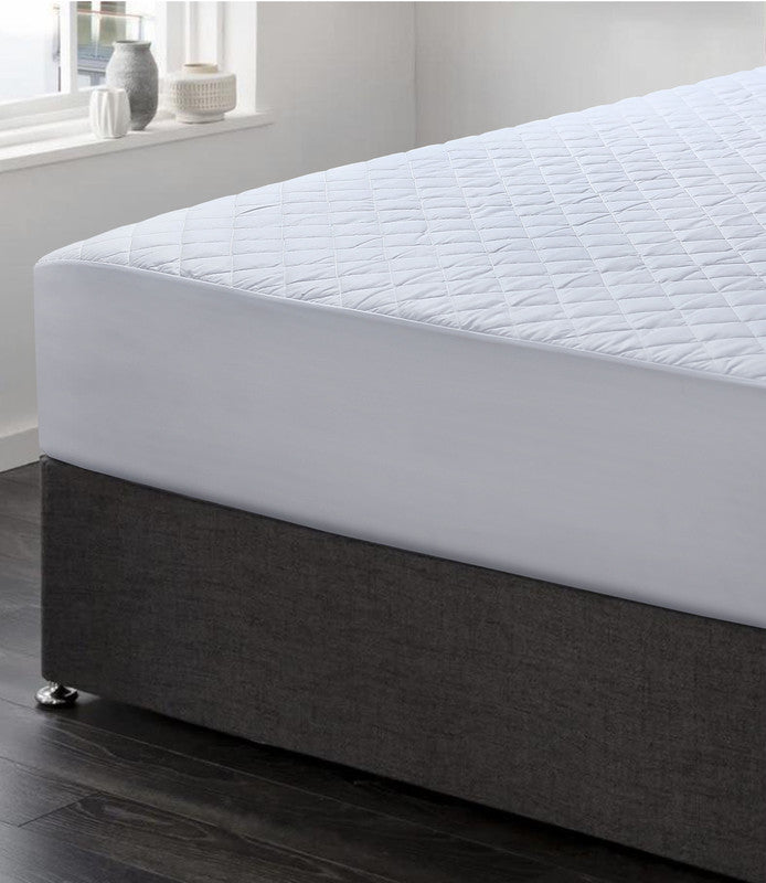 100% Cotton Quilted Fully Fitted 50cm Deep Queen Size Waterproof Mattress Protector