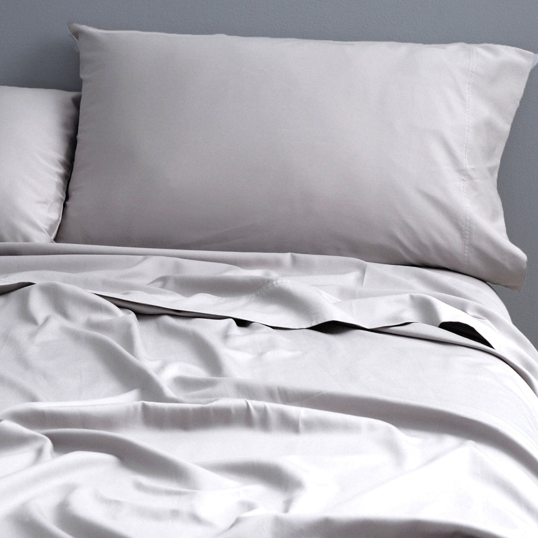 Natural Cotton 500 Thread Count Silver Sheet Set by Park Avenue King Single