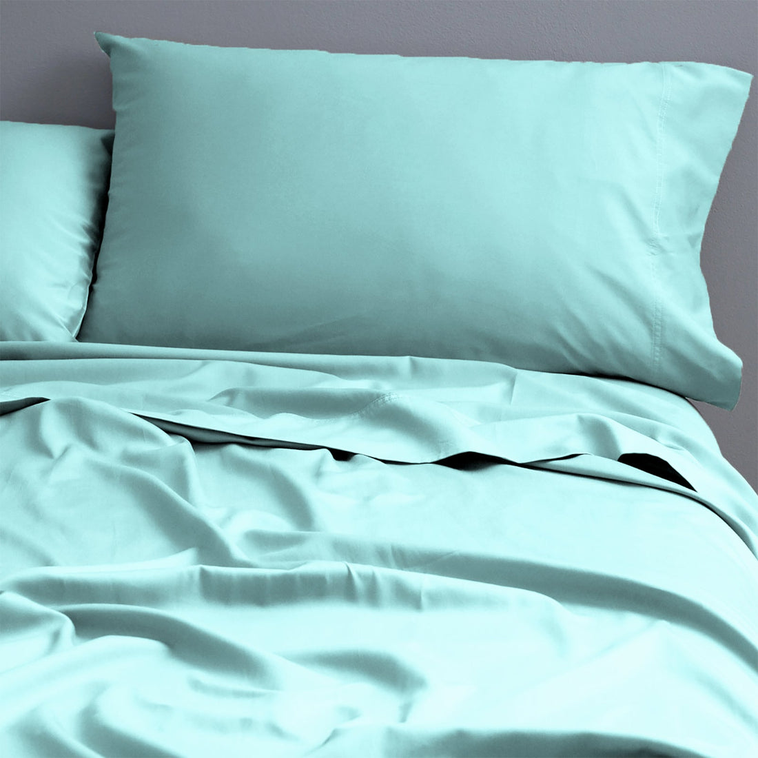 Natural Cotton 500 Thread Count Torquoise Sheet Set by Park Avenue King Single