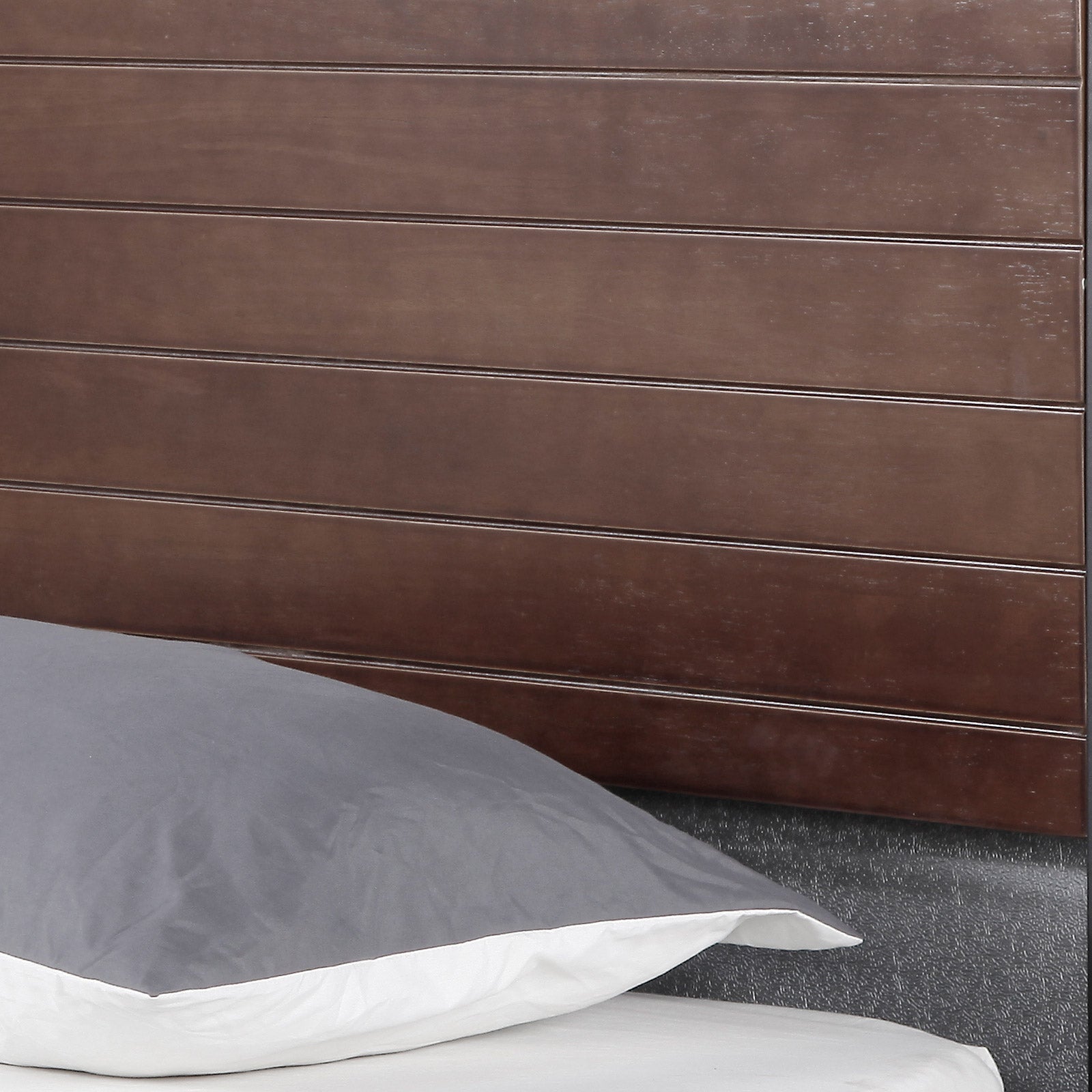 Single Size Decor Azure Bed Frame With Headboard Black Wood Steel Platform Bed - Black