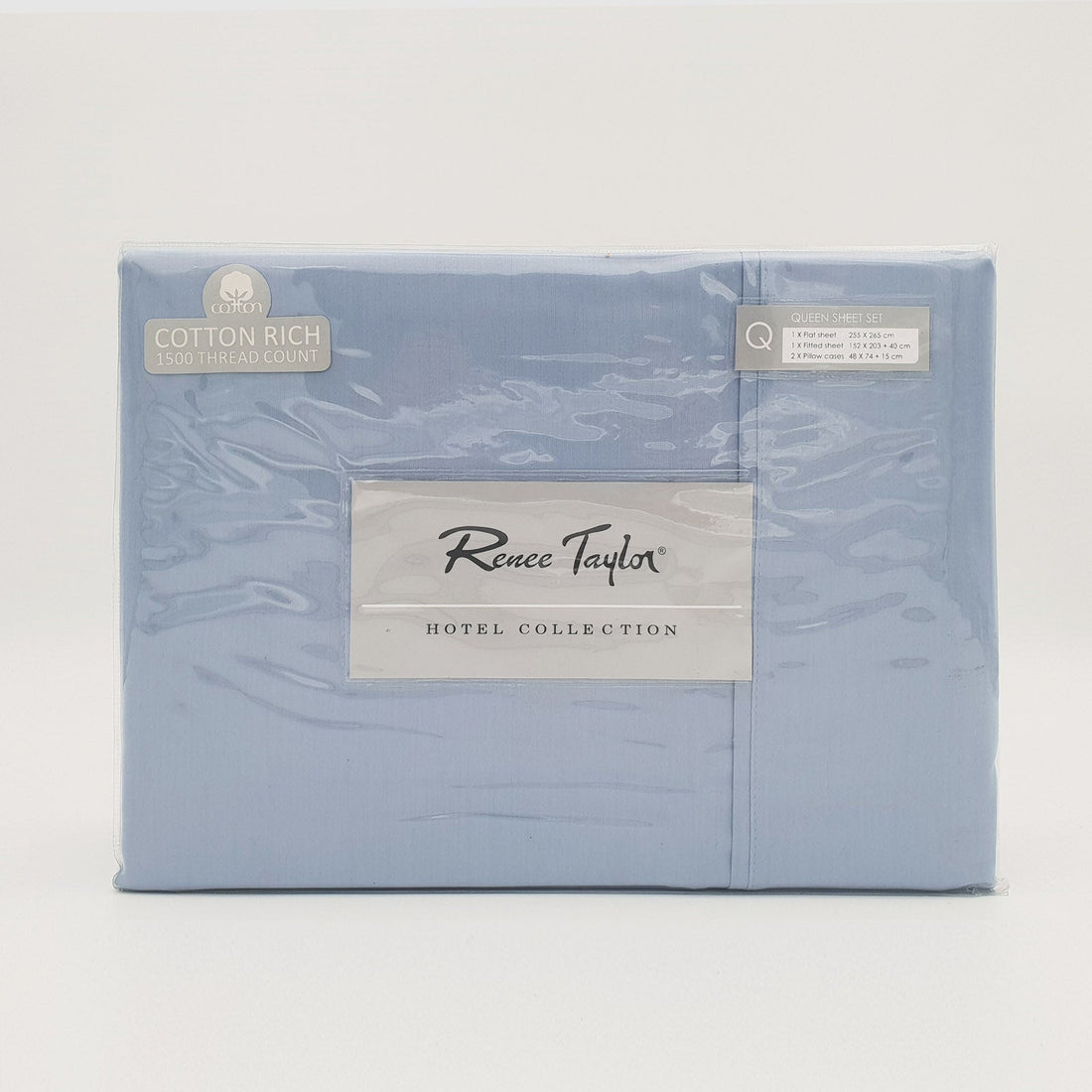 Renee Taylor 1500 TC Pure Soft Cotton Blend Sheet Set King Indigo