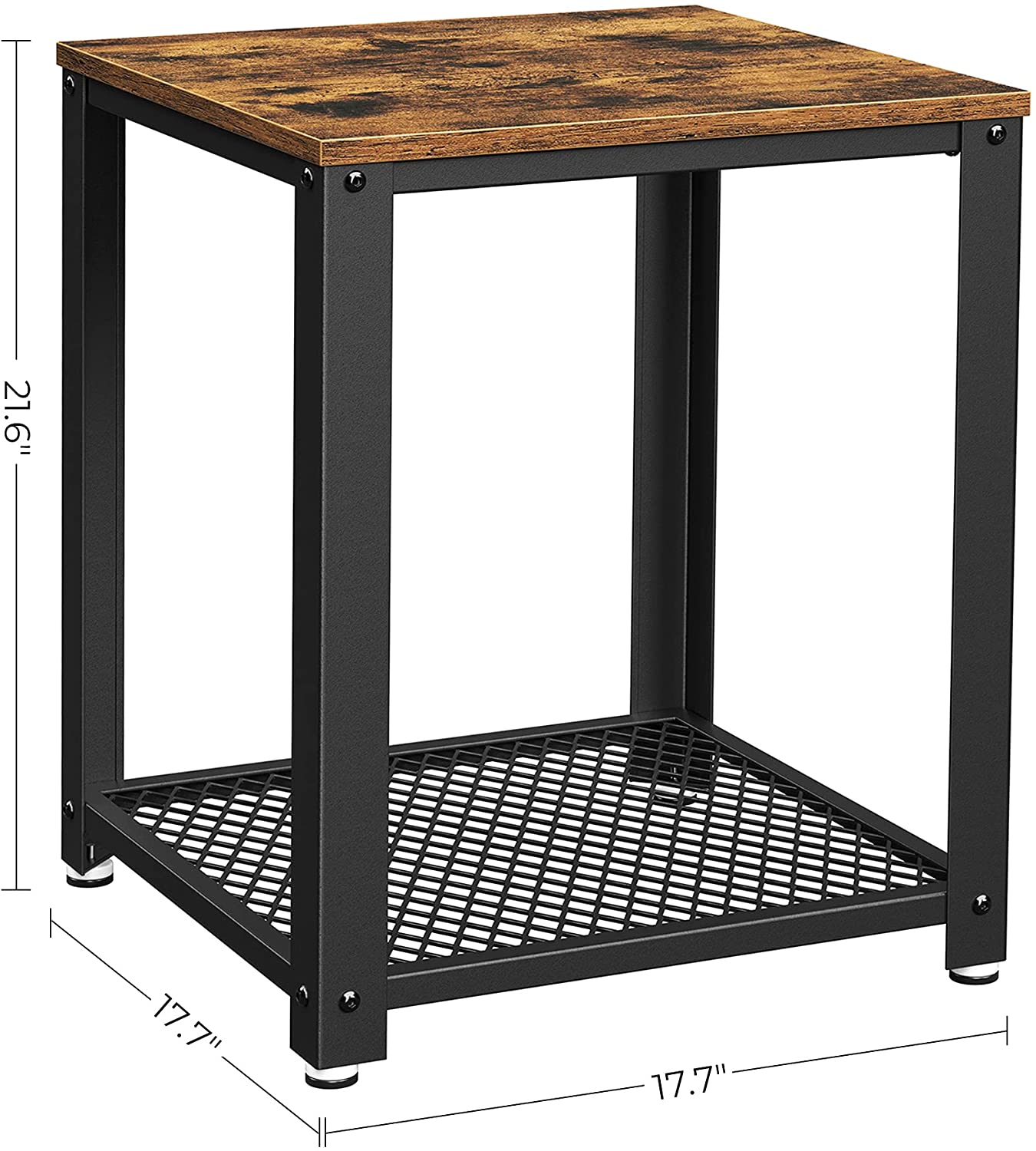 2-Tier Side Table with Storage