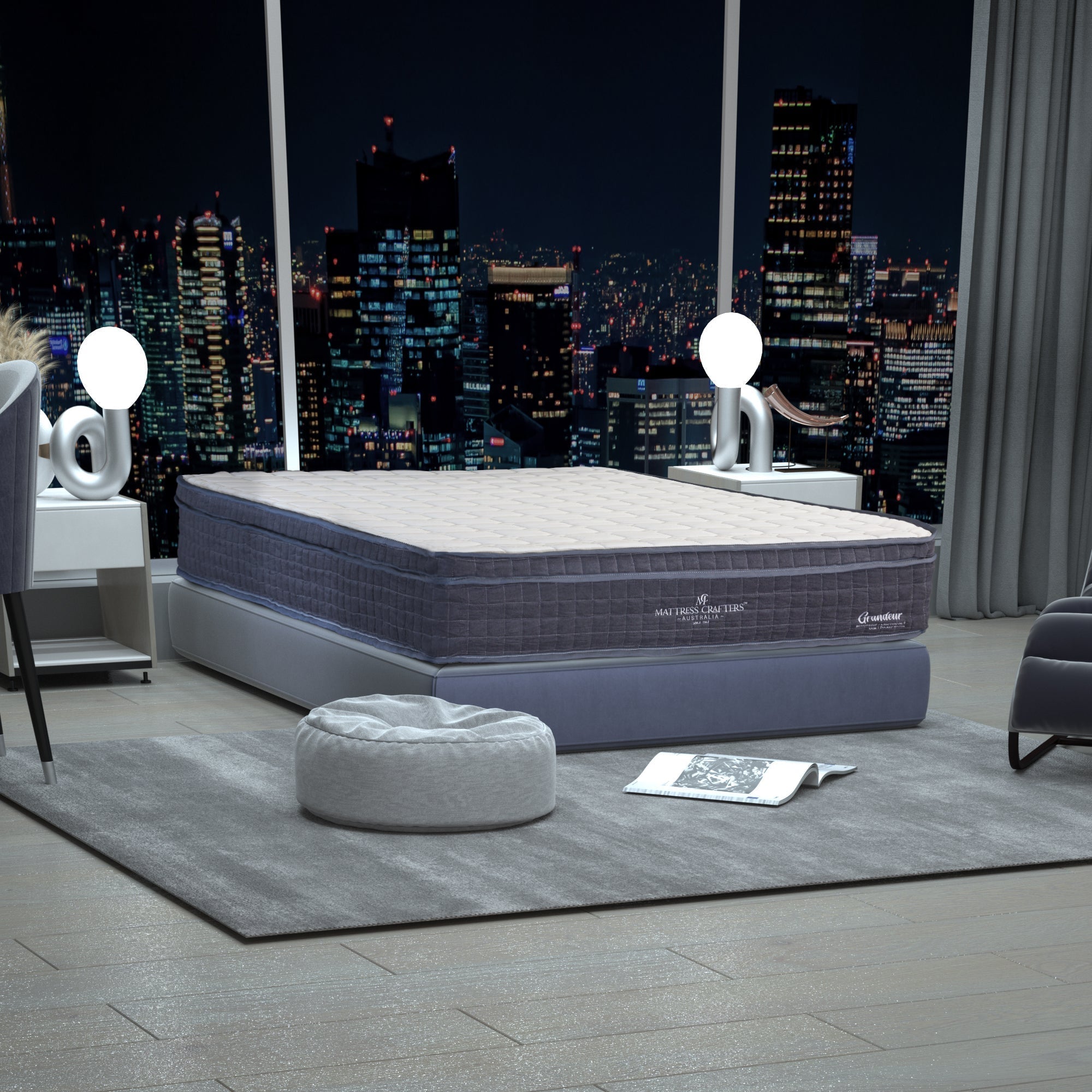 Double Size Mattress Latex Foam 7 Zone Pocket Spring