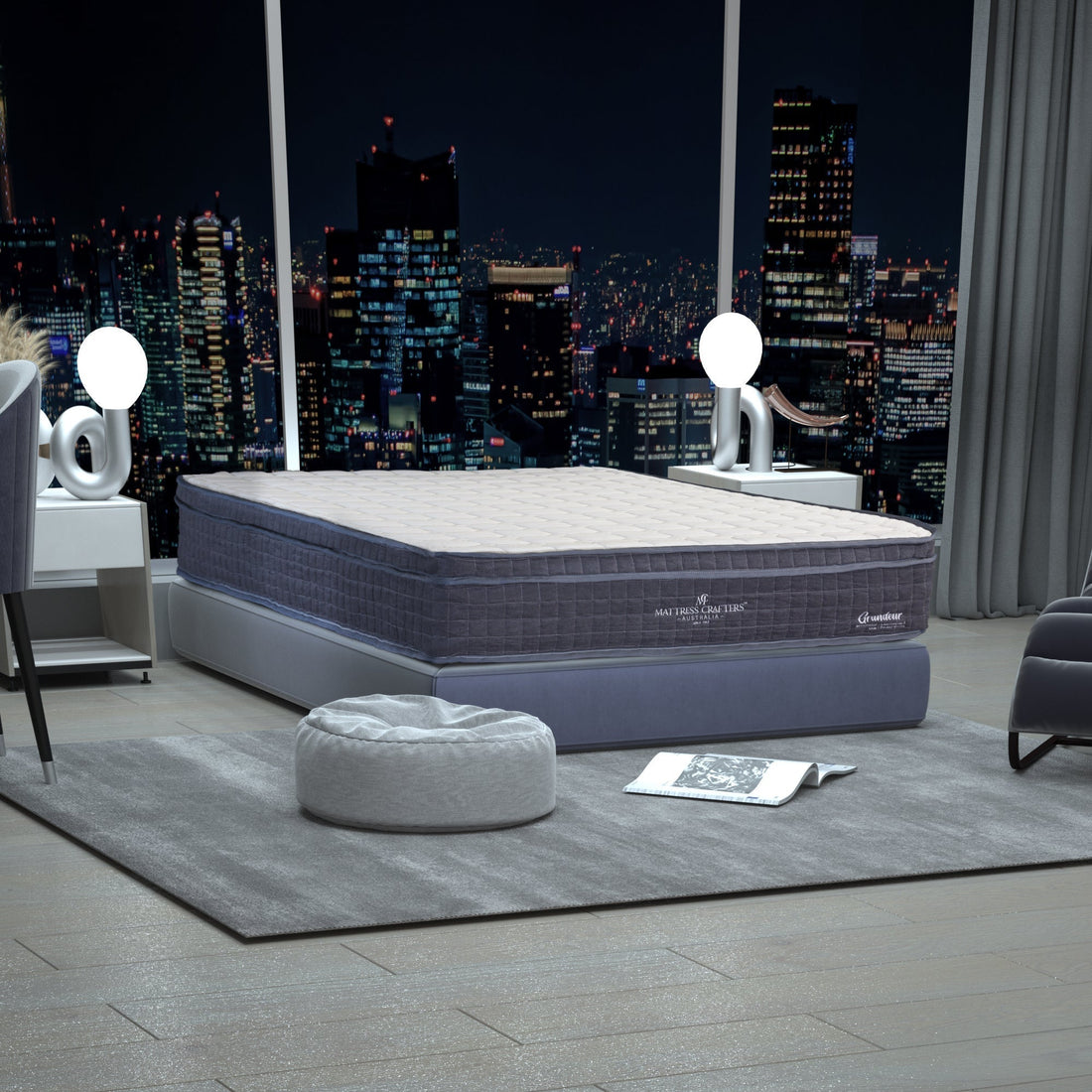 Double Size Mattress Latex Foam 7 Zone Pocket Spring