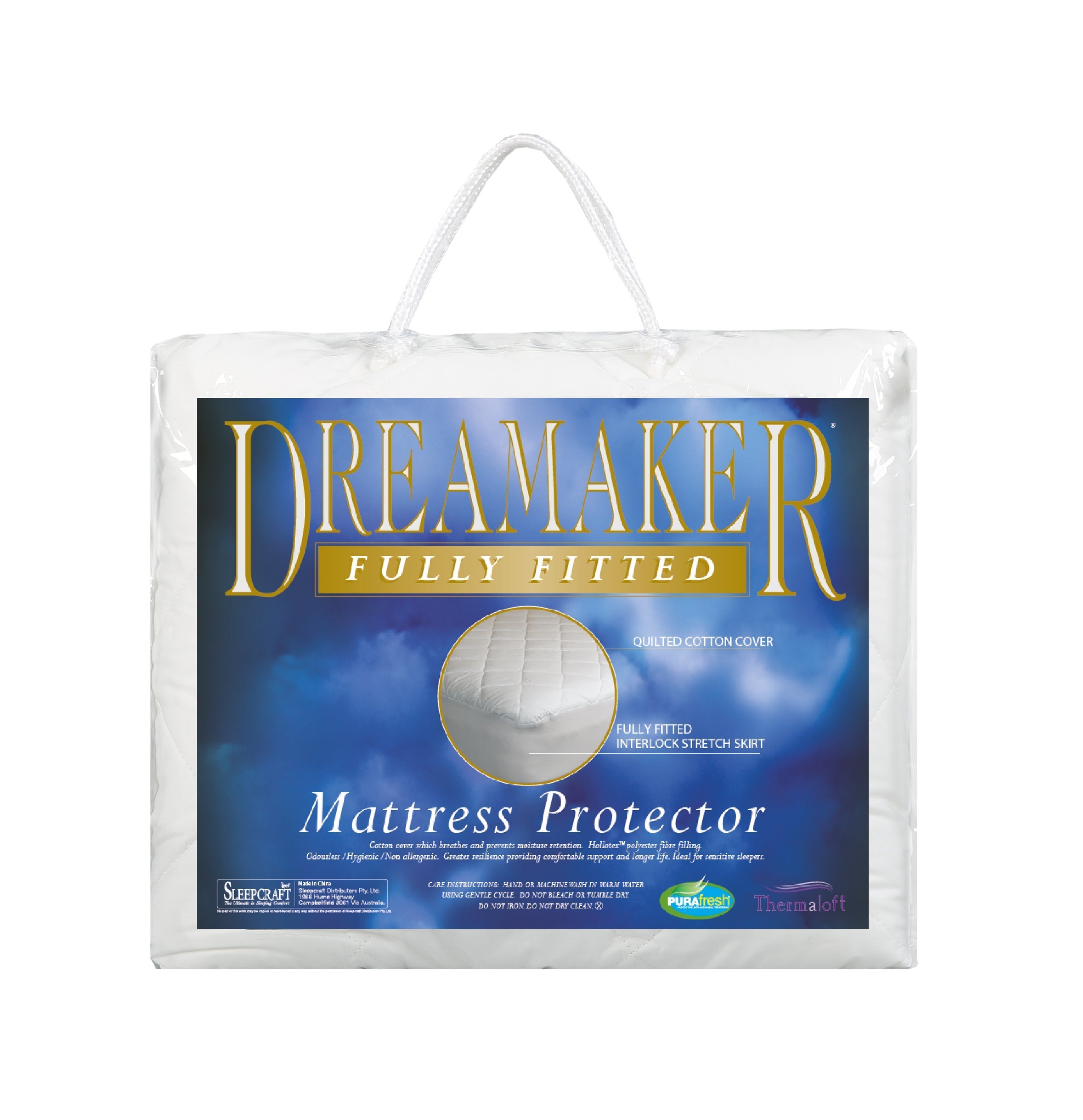 Cotton Covered Fitted Mattress Protector King Bed