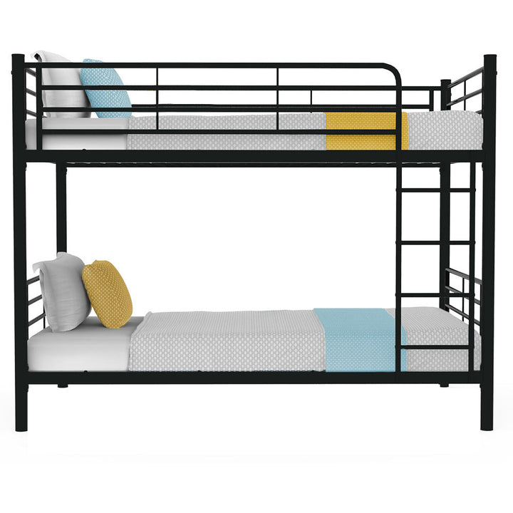 King Single Size Slumber 2in1 Metal Bunk Bed Frame, with Modular Design, Dark Matte Grey
