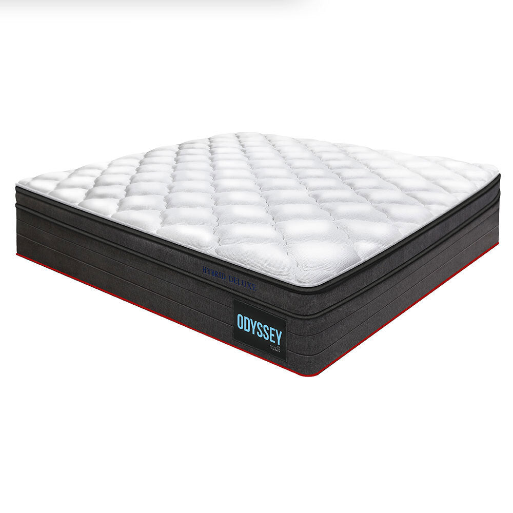 King Size Slumber Mattress Bed Euro Top Pocket Spring Bedding Firm Foam 34CM