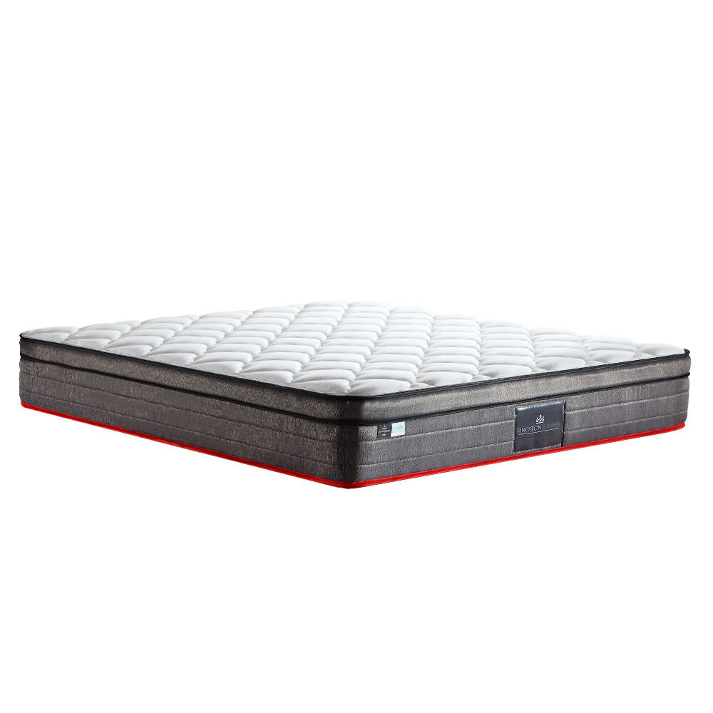 QUEEN Size Slumber Mattress Bed Euro Top Pocket Spring Bedding Firm Foam 33CM