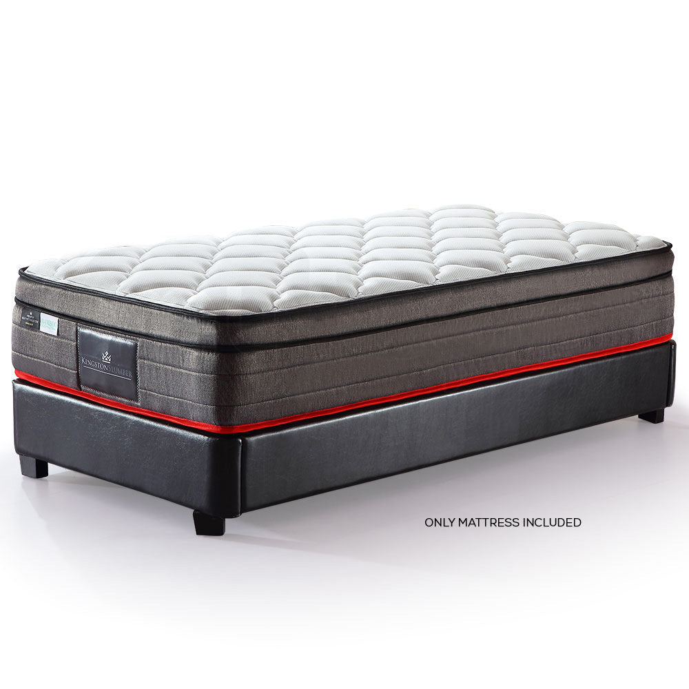 SINGLE Size Slumber Mattress Bed Euro Top Pocket Spring Bedding Firm Foam 34CM