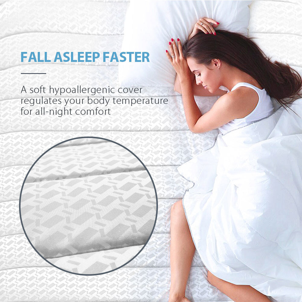 Queen Size Slumber Mattress Bed Size Bonnell Spring Bedding Firm Foam Top 16CM
