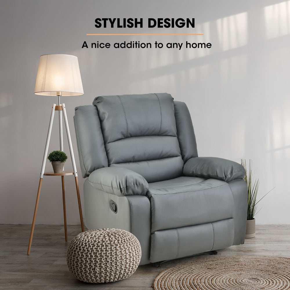 Luxury Recliner Chair, Grey
