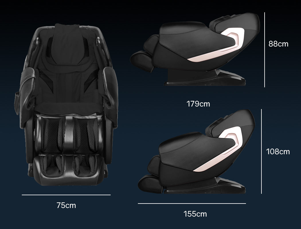 Electric Massage Chair Full Body Shiatsu Recliner Zero Gravity Heating Massager, Remote Control