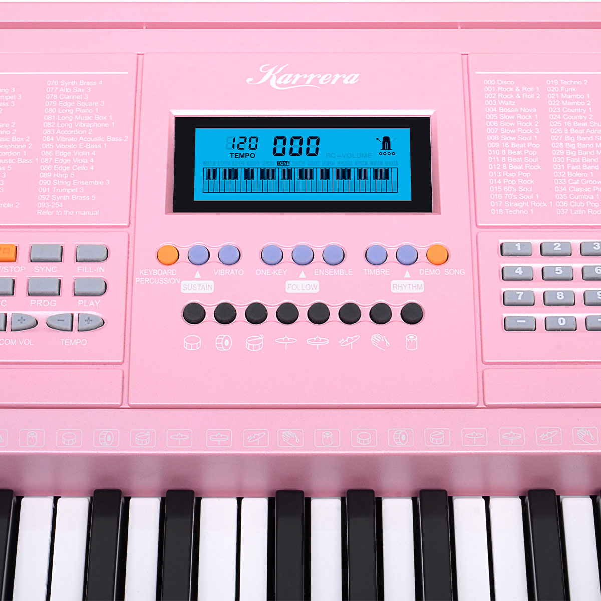 61 Keys Electronic Keyboard Piano Music with Stand - Pink