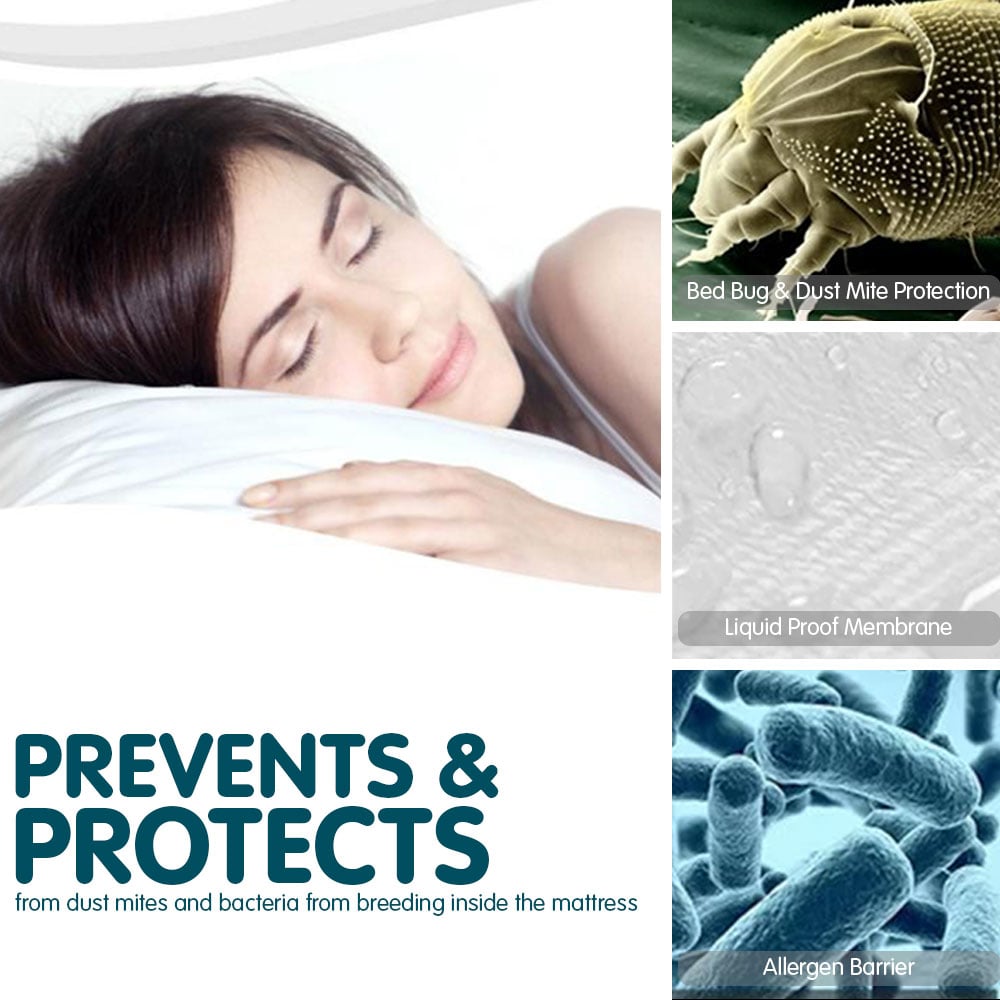 King Single Laura Hill Luxury Cool Max Comfortable Fully Fitted Bed Mattress Protector