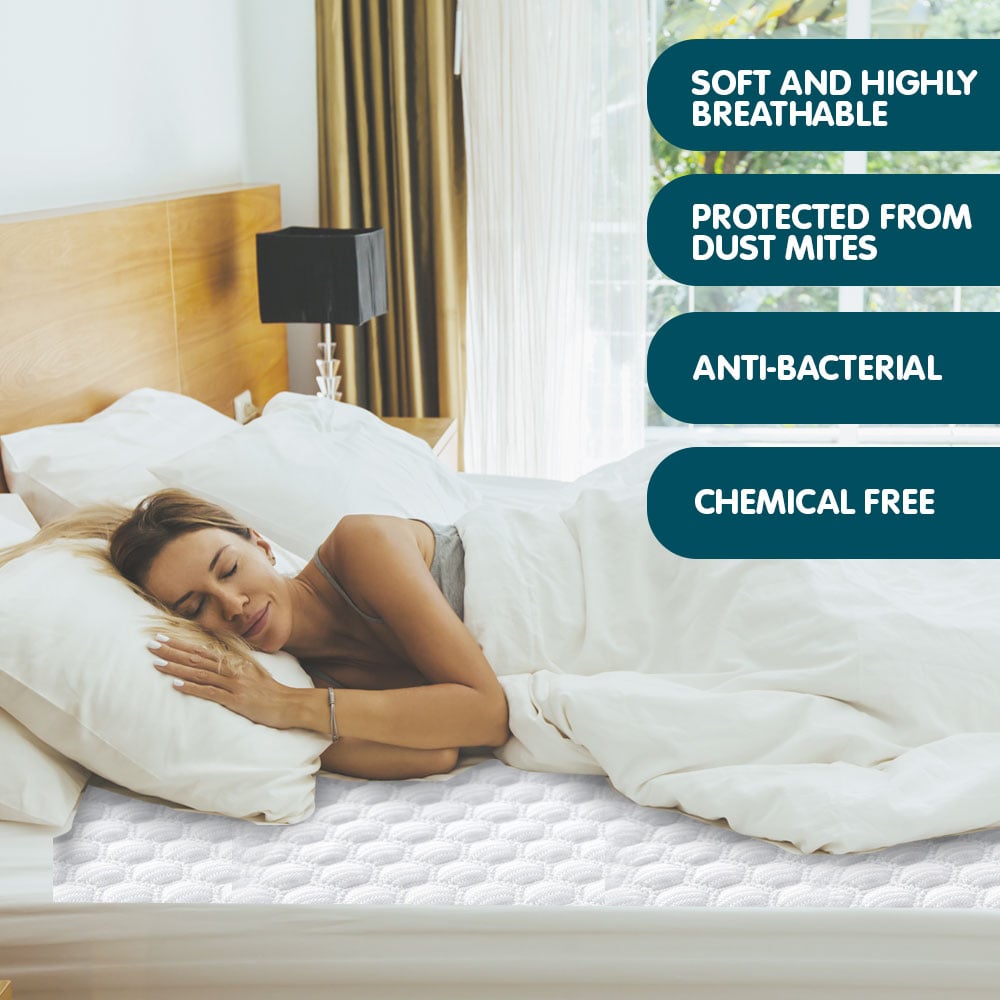 King Single Laura Hill Luxury Cool Max Comfortable Fully Fitted Bed Mattress Protector