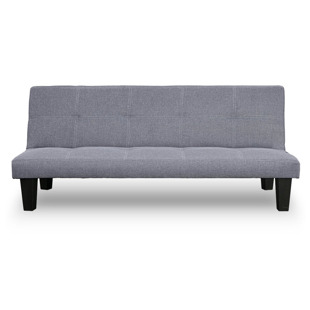 2 Seat Sofa Bed Lounge Couch Futon Furniture Seat Adjustable Suite Dark Grey