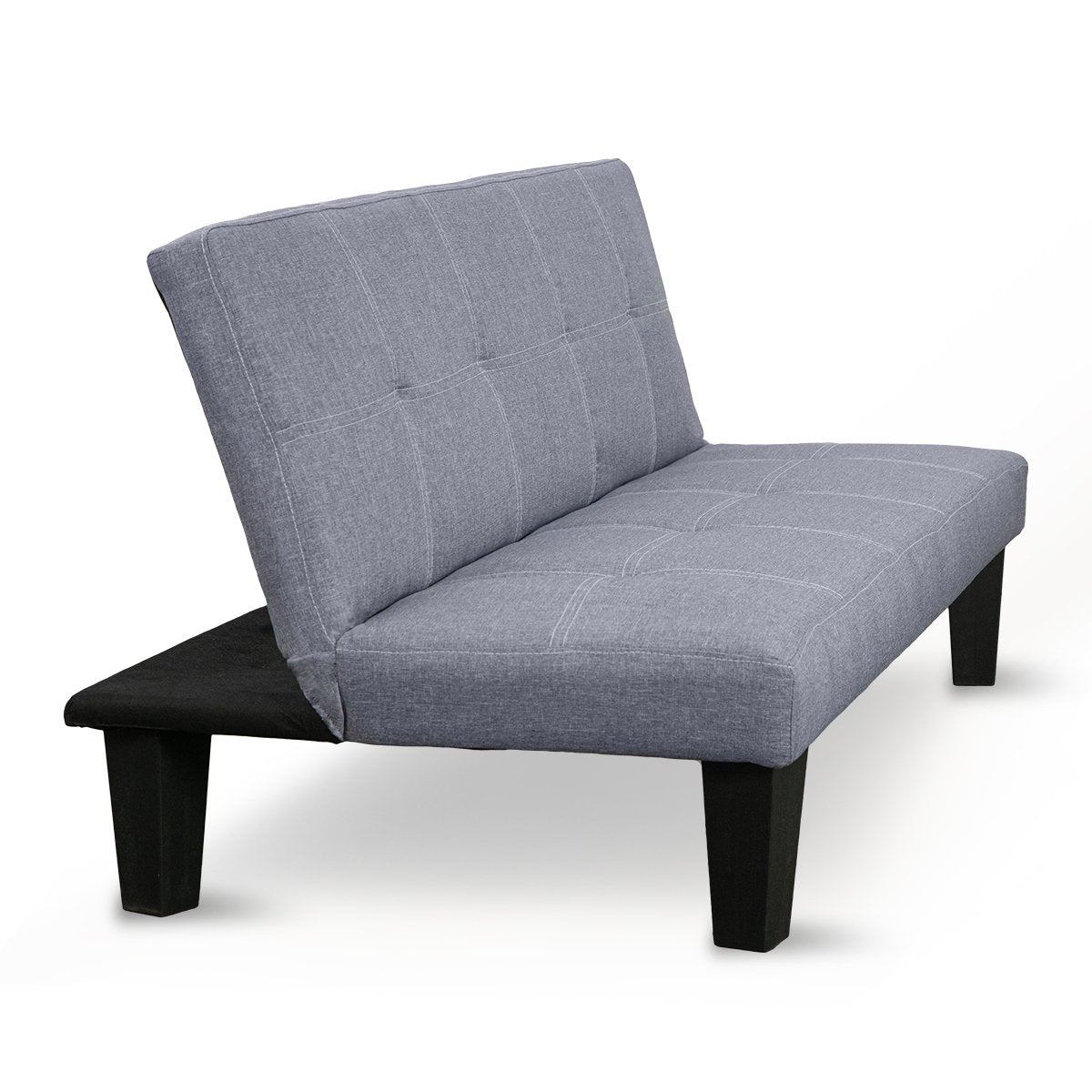 2 Seat Sofa Bed Lounge Couch Futon Furniture Seat Adjustable Suite Dark Grey