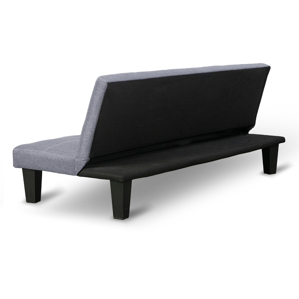 2 Seat Sofa Bed Lounge Couch Futon Furniture Seat Adjustable Suite Dark Grey