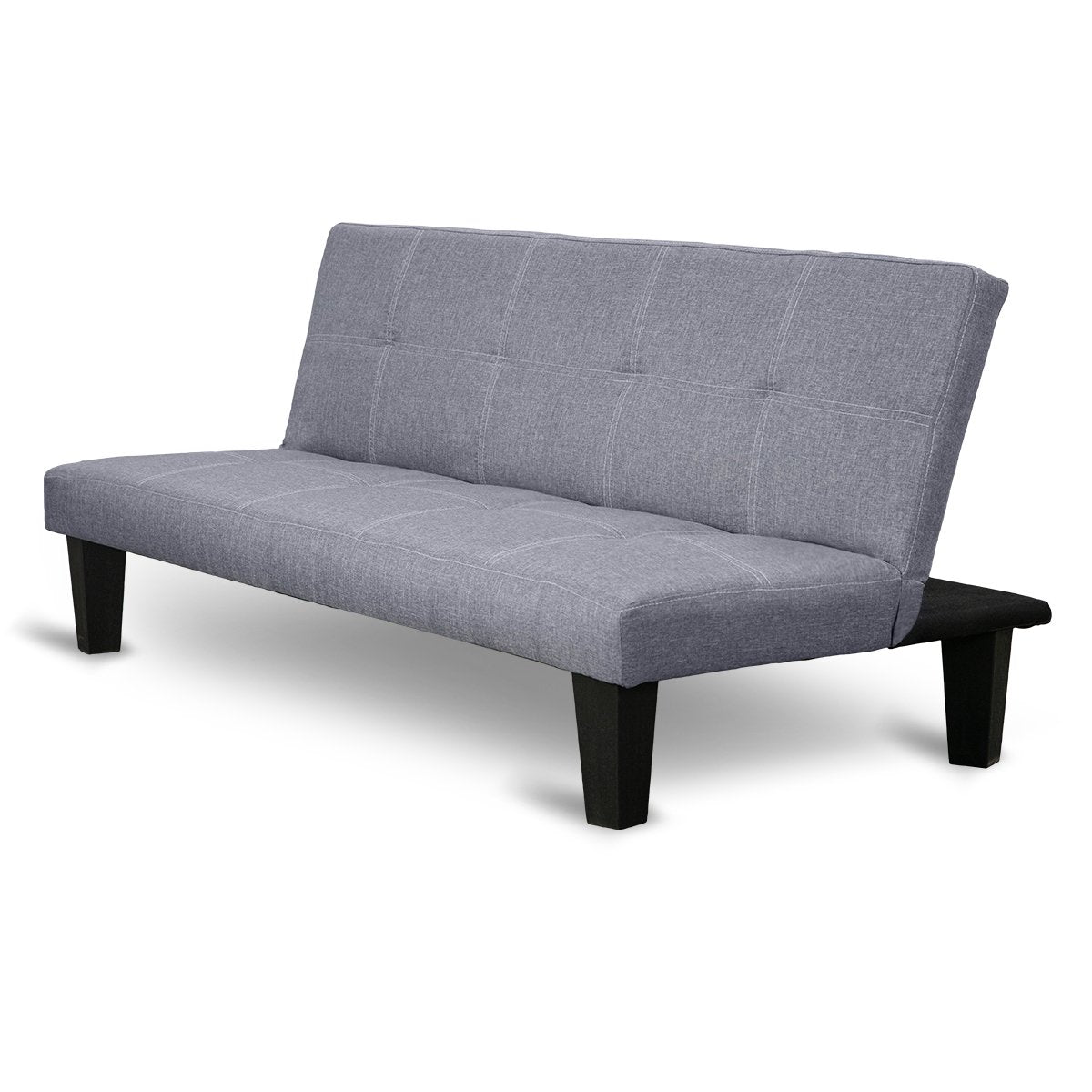 2 Seat Sofa Bed Lounge Couch Futon Furniture Seat Adjustable Suite Dark Grey