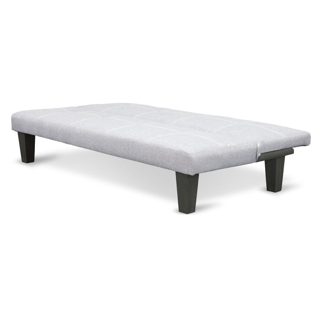 Linen Sofa Bed Lounge Couch Futon Furniture Seat Adjustable Suite Wood 2 Seater Light Grey