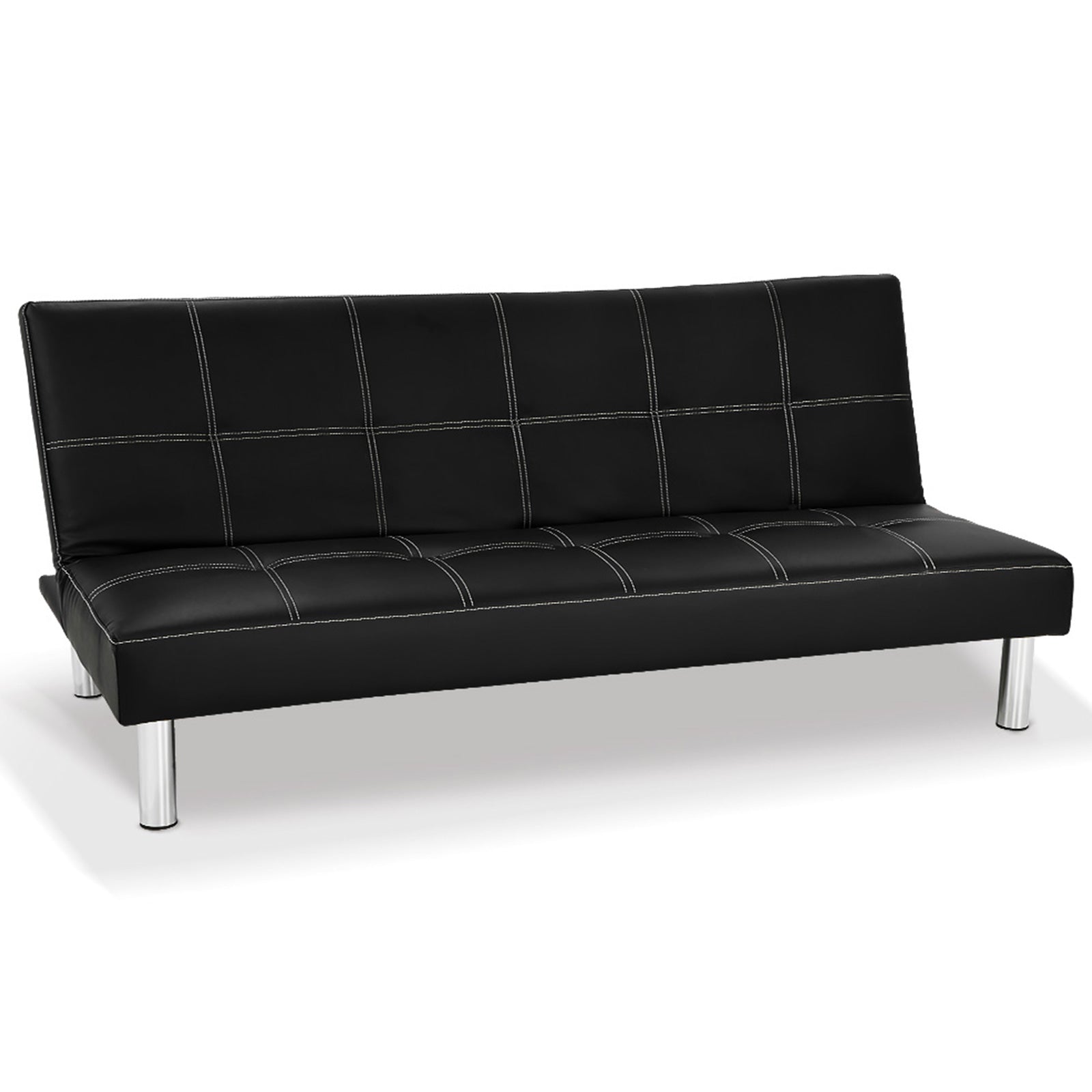 2 Seat Chelsea Sofa Bed Faux Leather Lounge Couch Futon Furniture Modular Suite