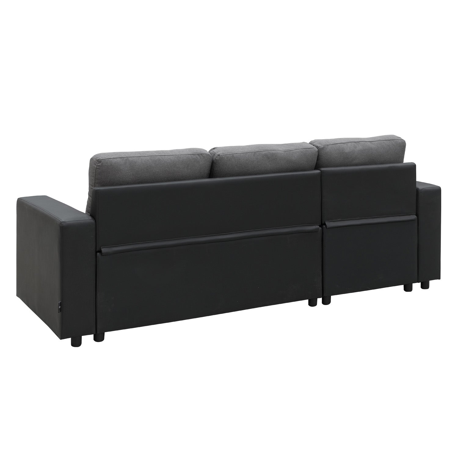 3 Seat Corner Sofa Linen Lounge Couch L-shaped Modular Furniture Home Chaise Grey