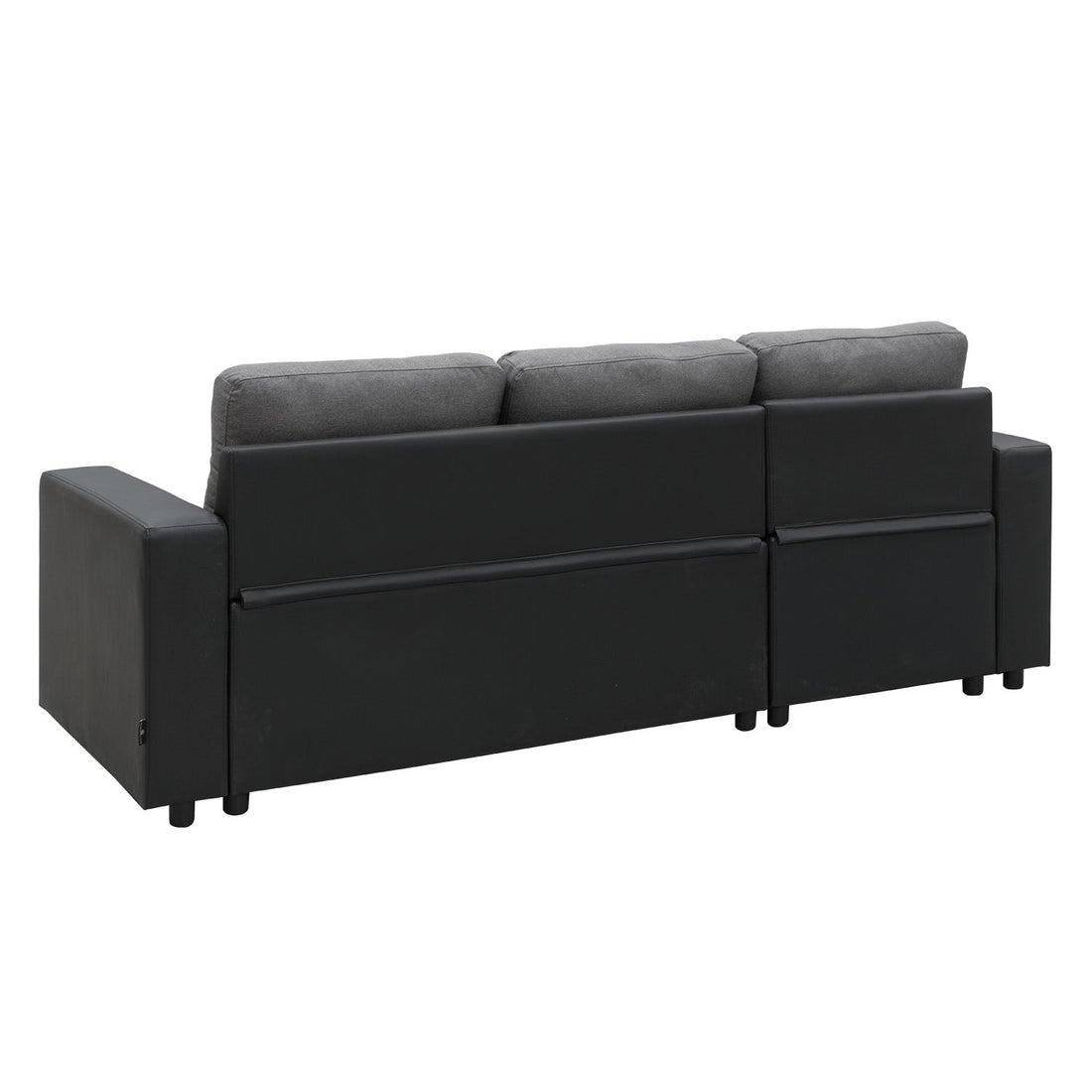 3 Seat Corner Sofa Linen Lounge Couch L-shaped Modular Furniture Home Chaise Grey