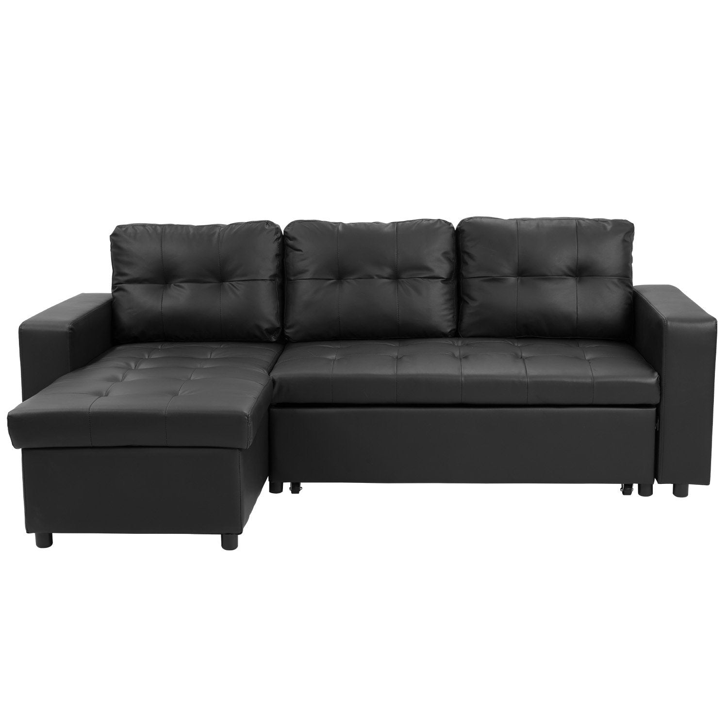 3 Seat Corner Sofa Linen Lounge Couch L-shaped Modular Furniture Home Chaise Grey