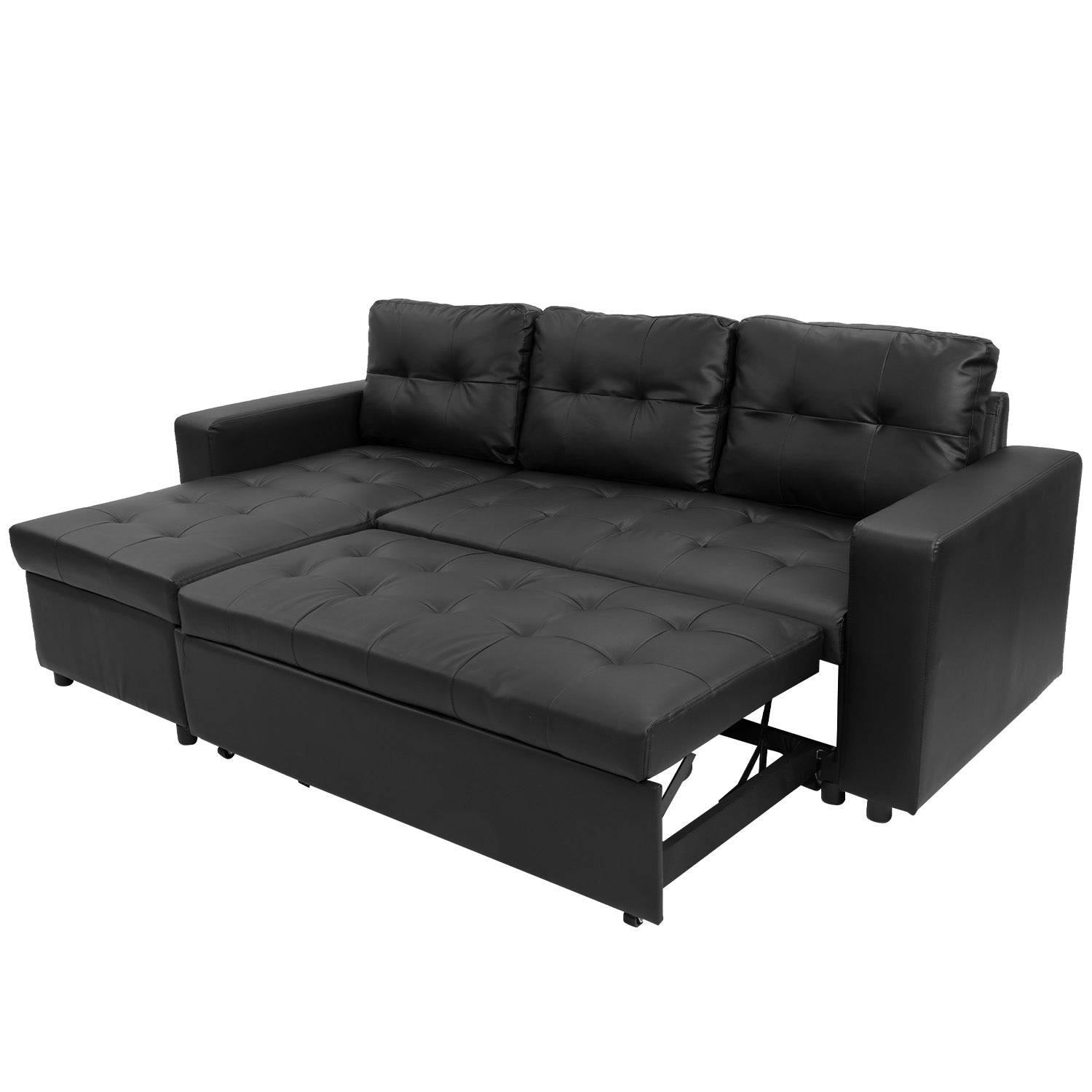 3 Seat Corner Sofa Linen Lounge Couch L-shaped Modular Furniture Home Chaise Grey