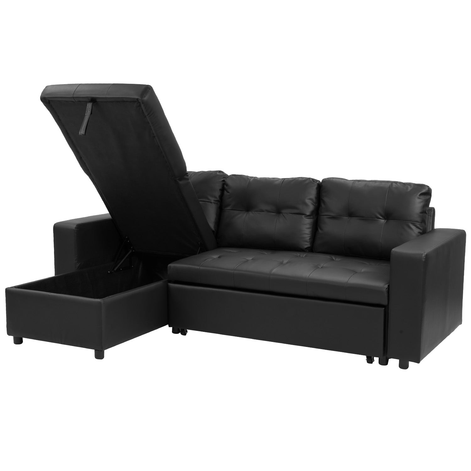 3 Seat Corner Sofa Linen Lounge Couch L-shaped Modular Furniture Home Chaise Grey