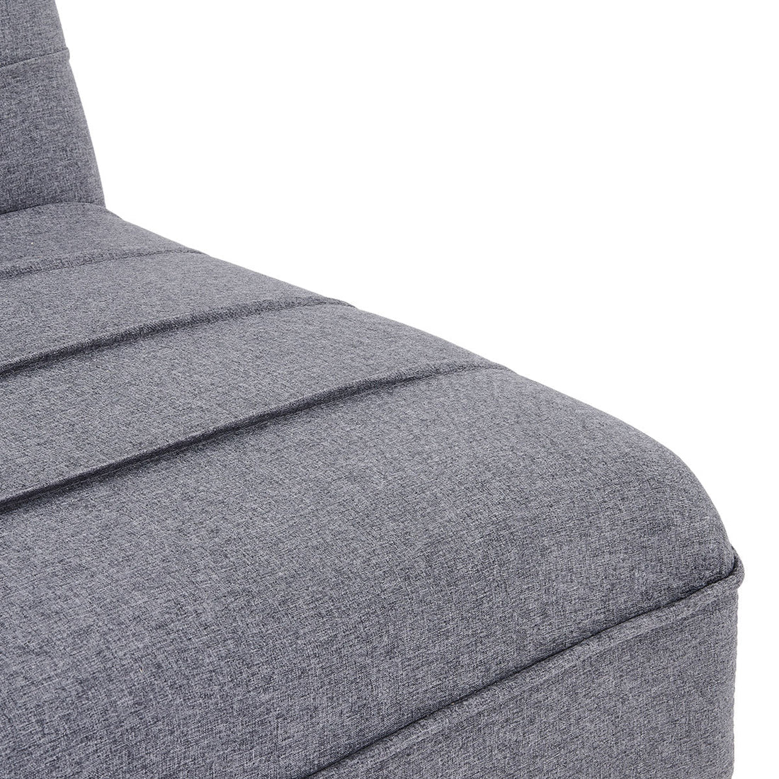 3 Seater Modular Linen Fabric Sofa Bed Couch - Dark Grey
