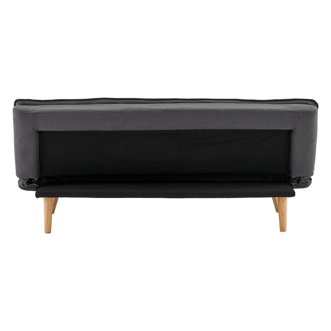 3 Seater Linen Sofa Bed Couch Lounge Futon - Dark Grey