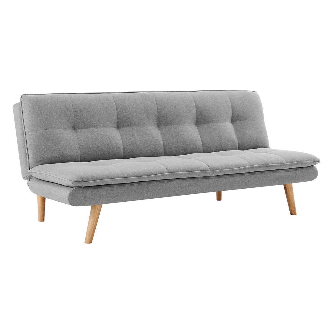 3 Seater Linen Couch Sofa Bed Lounge Futon - Light Grey