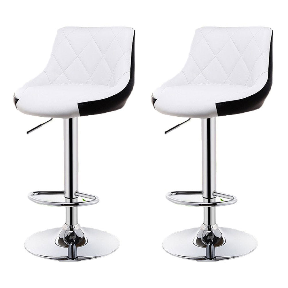 Bar Stools Kitchen Bar Stool Leather Barstools Swivel Gas Lift Counter Chairs x2