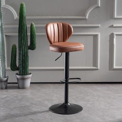 Bar Stools Kitchen Bar Stool Leather Barstools Swivel Gas Lift Counter Chairs x2