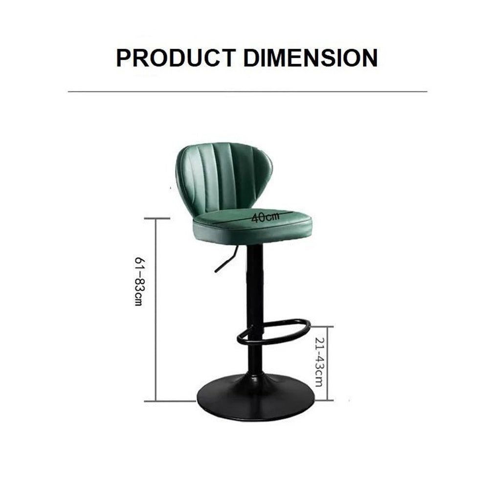 Bar Stools Kitchen Bar Stool Leather Barstools Swivel Gas Lift Counter Chairs x2