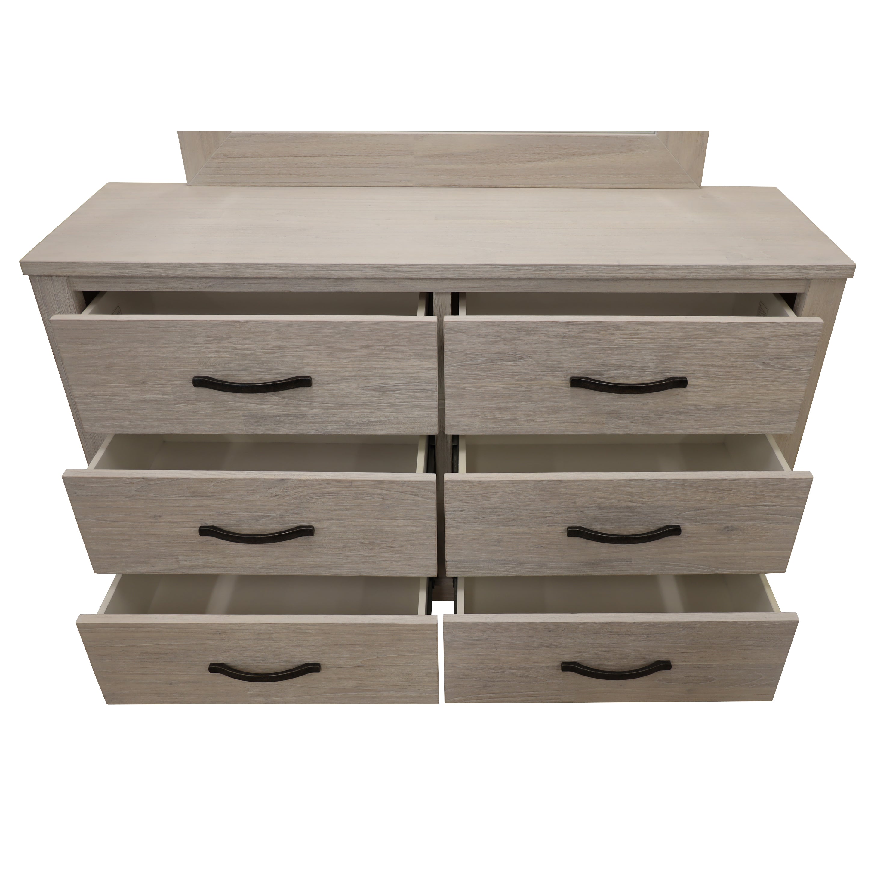 Dresser 6 Chest of Drawers Solid Wood Tallboy Storage Cabinet - White