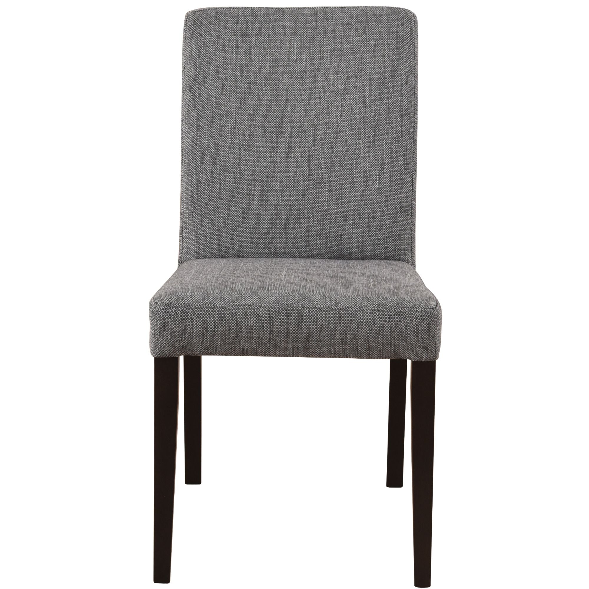 Dining Chair Set of 6 Fabric Upholstered Solid Acacia Wood - Granite