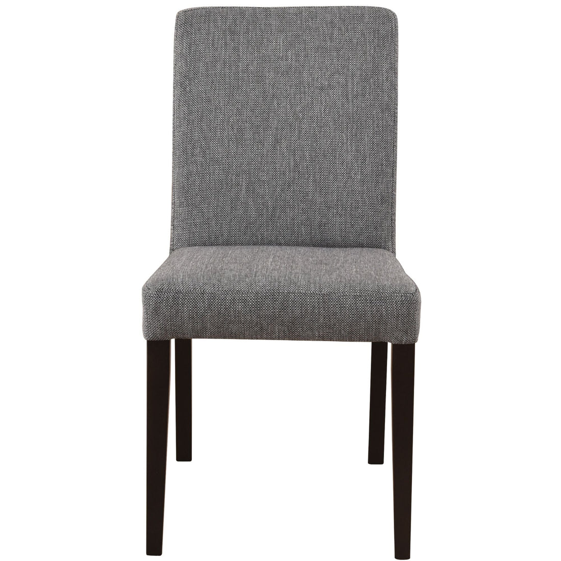 Dining Chair Set of 8 Fabric Upholstered Solid Acacia Wood - Granite