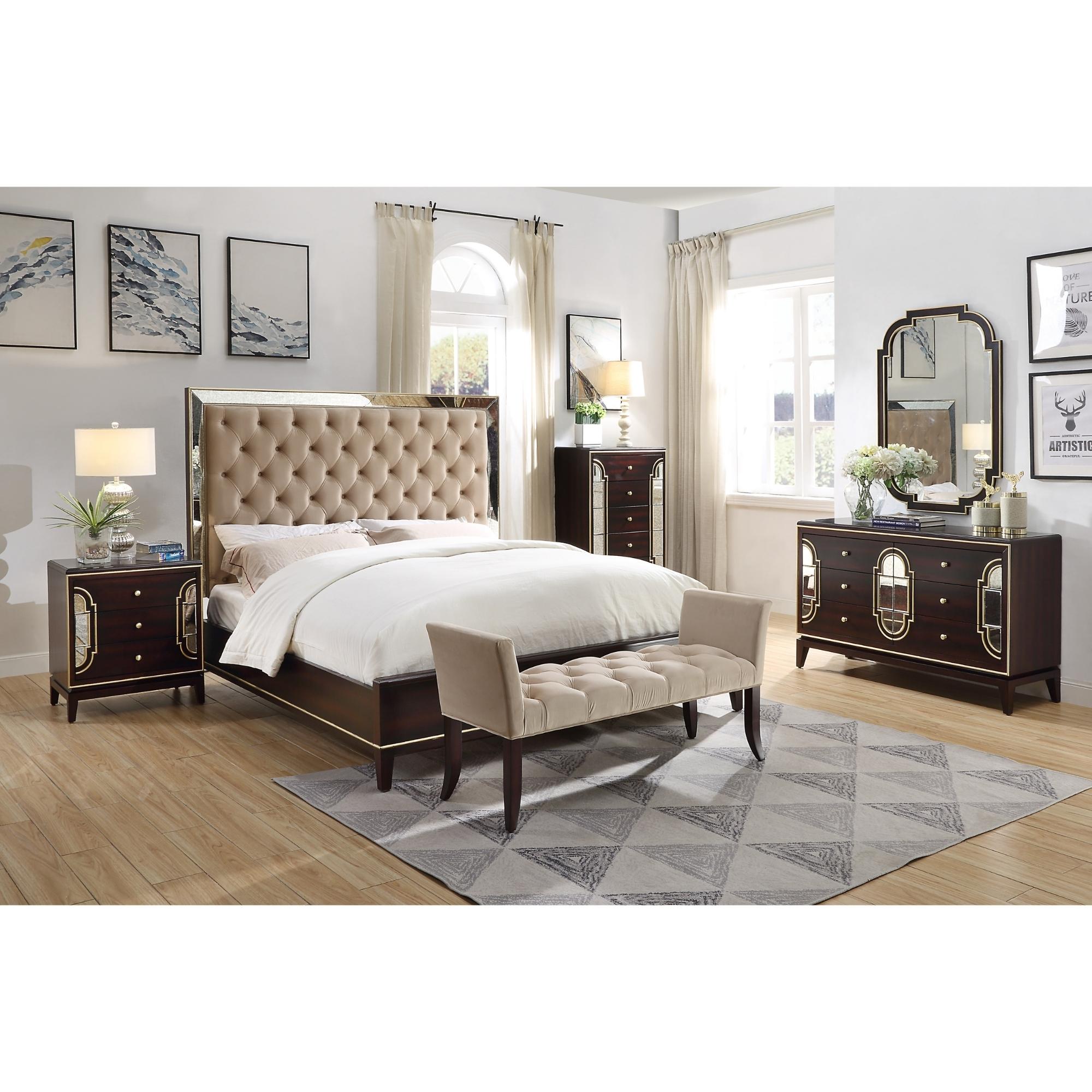 2pc Bedside Table Solid Birch Wood 3 Drawers Cabinet Nightstand