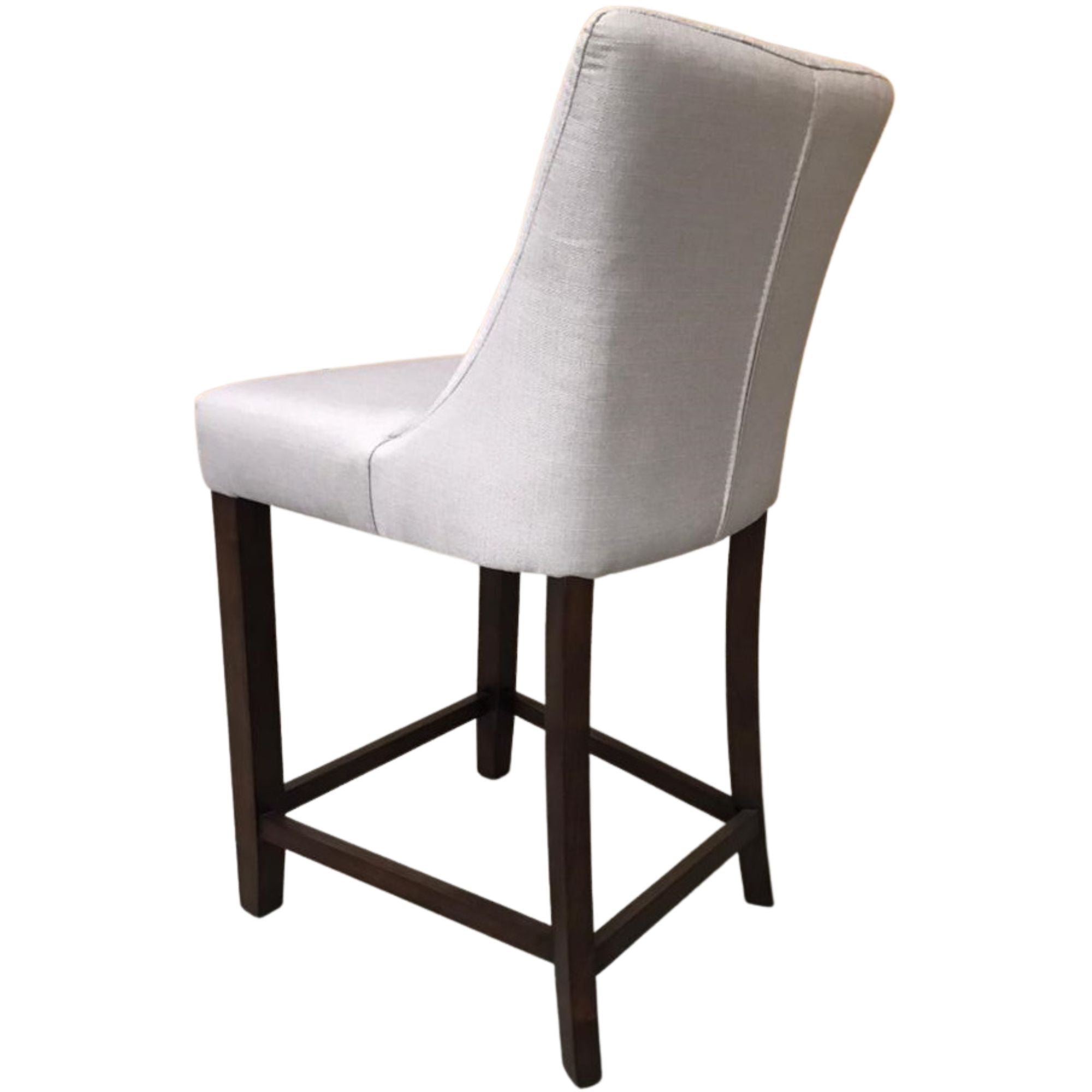 2pc High Fabric Dining Chair Bar Stool French Provincial Solid Timber