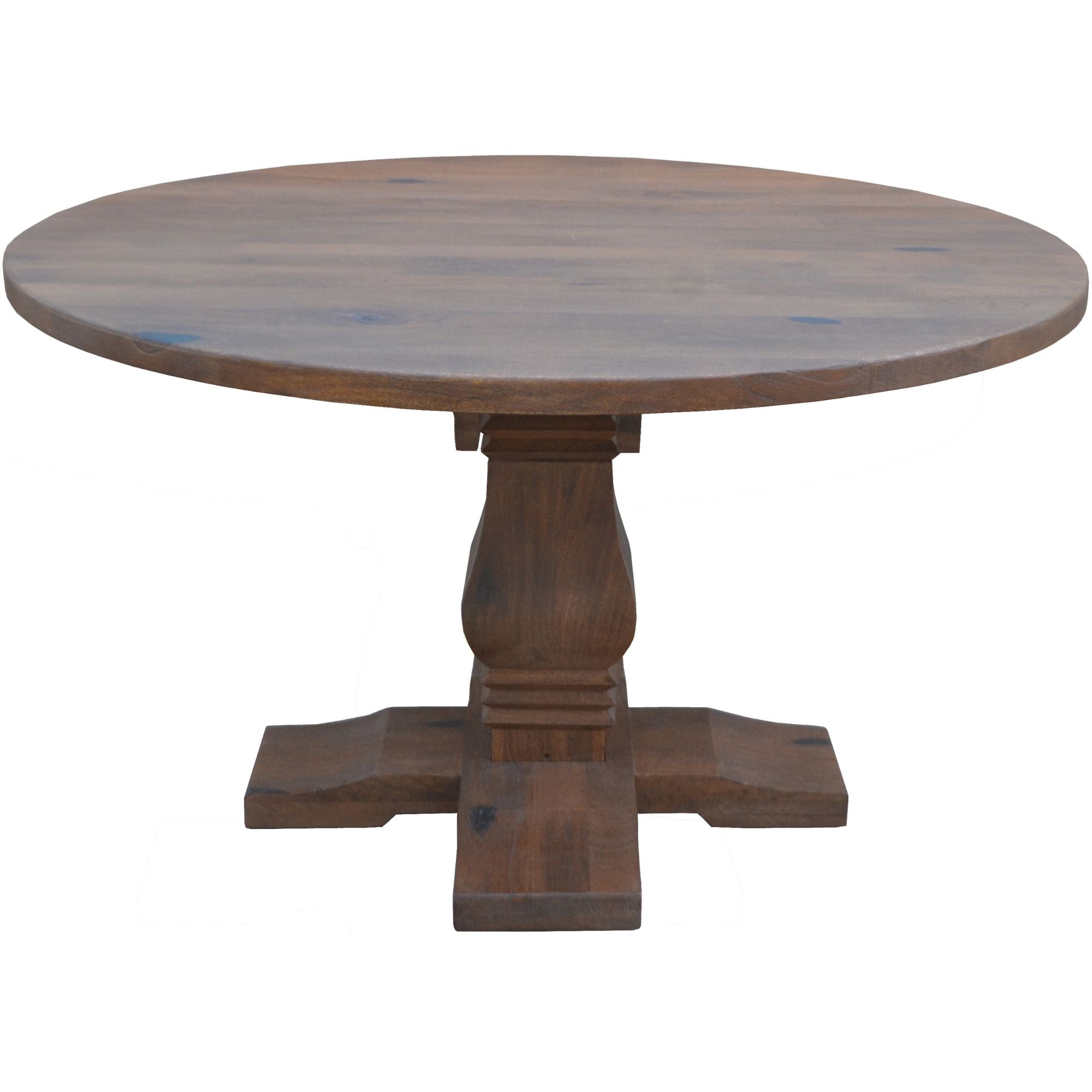 5pc Round Dining Table Set 135cm 4 Fabric Chair French Provincial