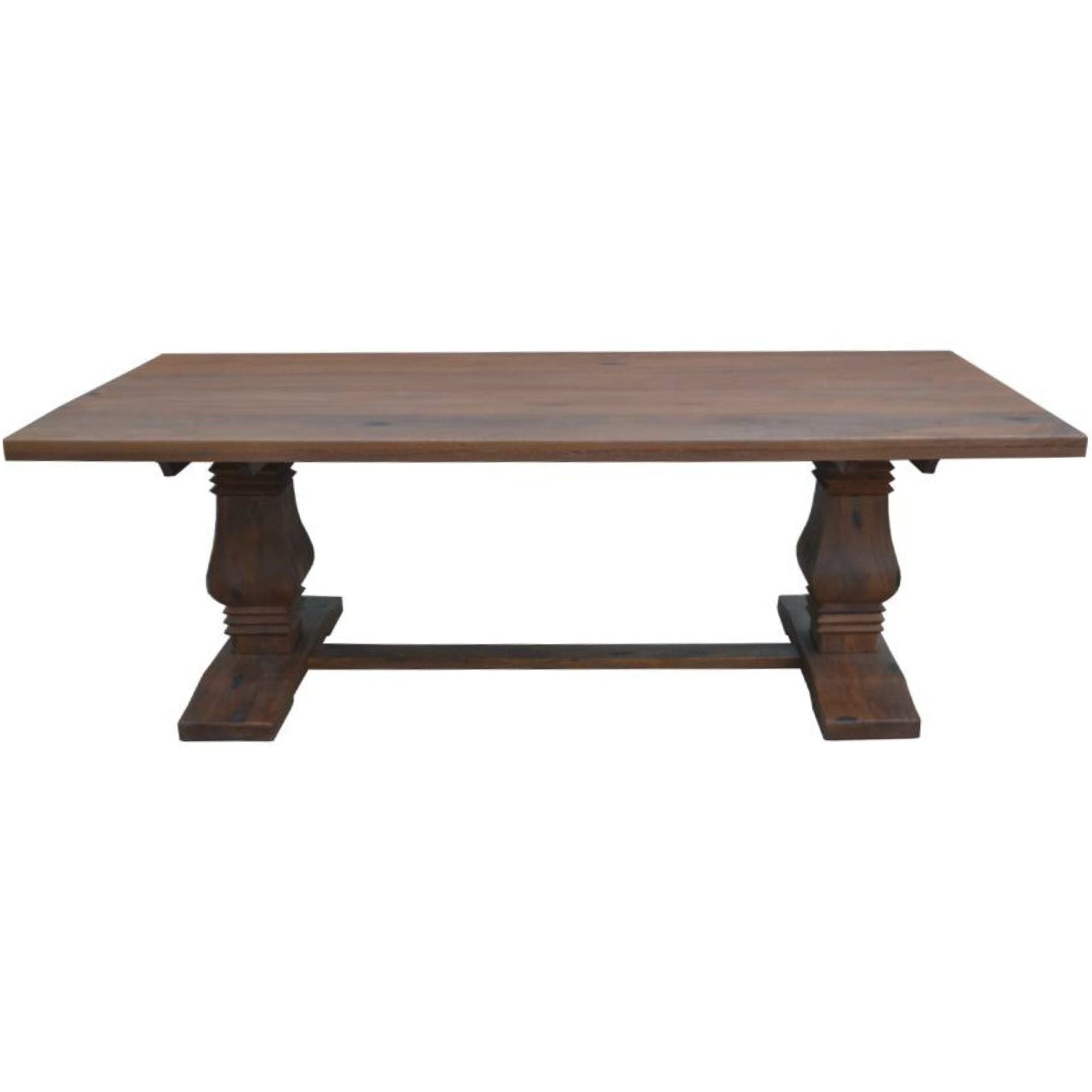 9pc Dining Table Set 230cm 6 Fabric 2 Carver Chair French Provincial