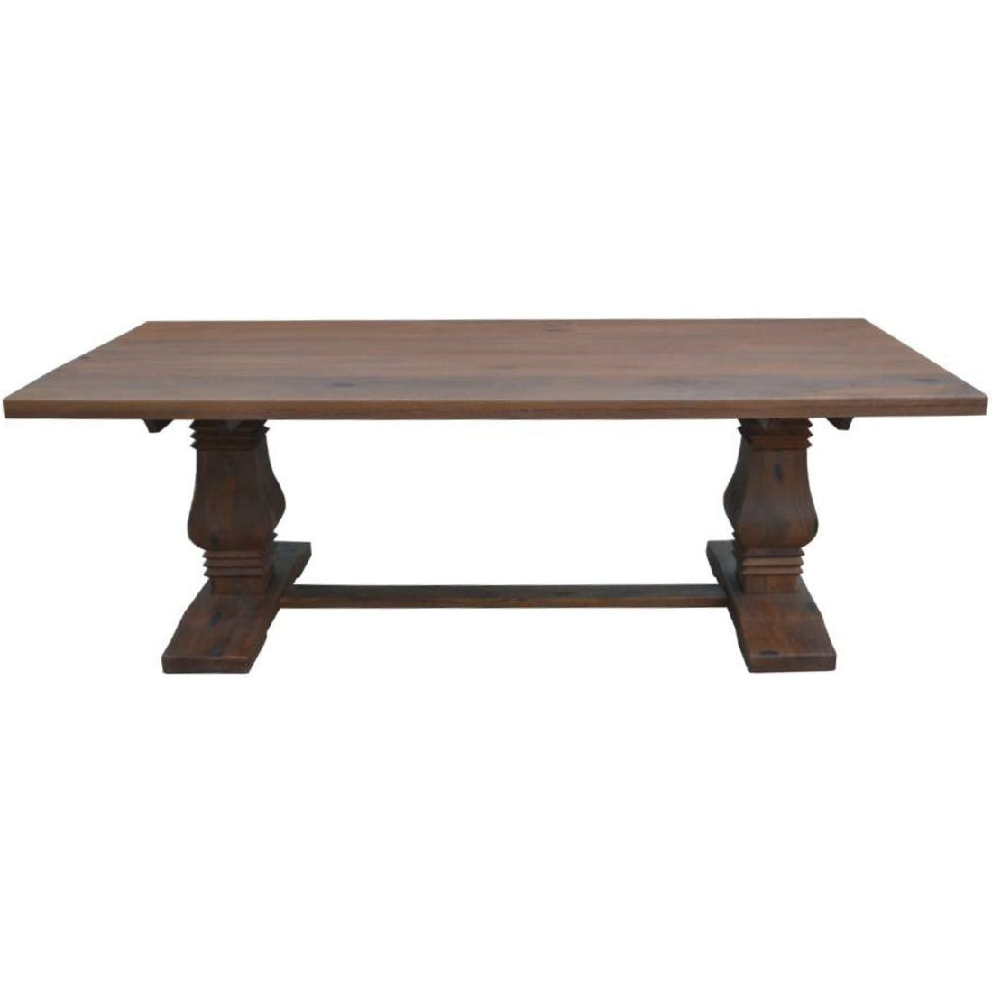 9pc Dining Table Set 230cm 6 Fabric 2 Carver Chair French Provincial